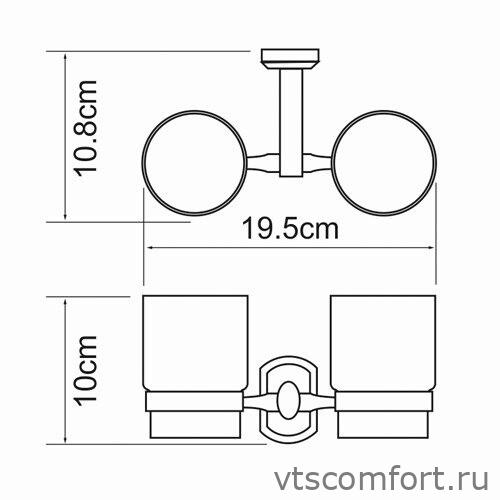 Фото WasserKraft Oder K-3028D Подстаканник двойной Изображение WasserKraft Oder K-3028D Подстаканник двойной