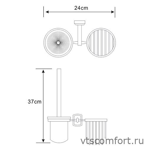 Фото WasserKraft Oder K-3035 Держатель освежителя и щетки для унитаза Изображение WasserKraft Oder K-3035 Держатель освежителя и щетки для унитаза