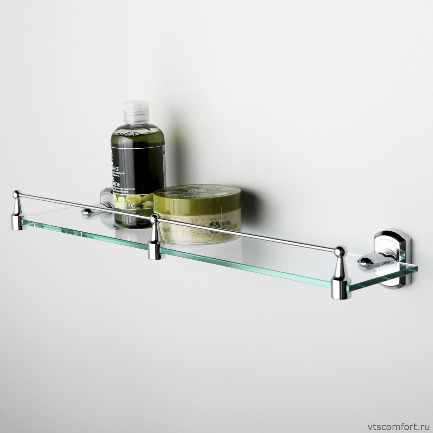 Фото WasserKraft Oder K-3044 Полка стеклянная с бортиком Изображение WasserKraft Oder K-3044 Полка стеклянная с бортиком