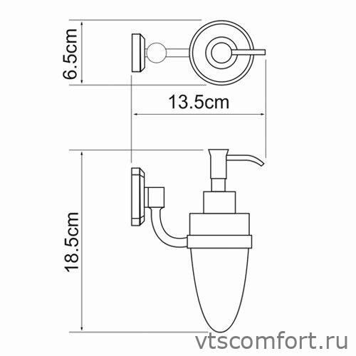 Фото WasserKraft Oder K-3099 Дозатор для жидкого мыла Изображение WasserKraft Oder K-3099 Дозатор для жидкого мыла