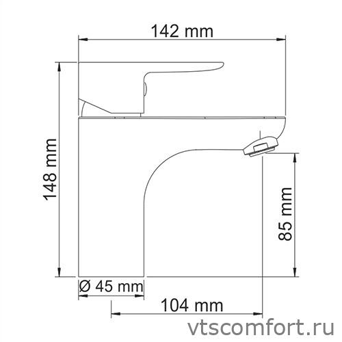Фото WasserKraft Leine 3503 Смеситель для умывальника Изображение WasserKraft Leine 3503 Смеситель для умывальника
