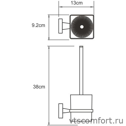 Фото WasserKraft Dill K-3927 Щетка для унитаза подвесная Изображение WasserKraft Dill K-3927 Щетка для унитаза подвесная