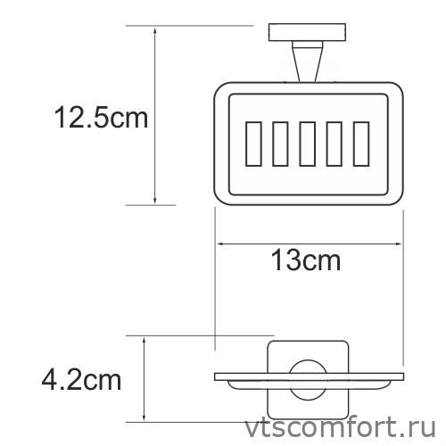 Фото WasserKraft Dill K-3969 Мыльница решетка Изображение WasserKraft Dill K-3969 Мыльница решетка