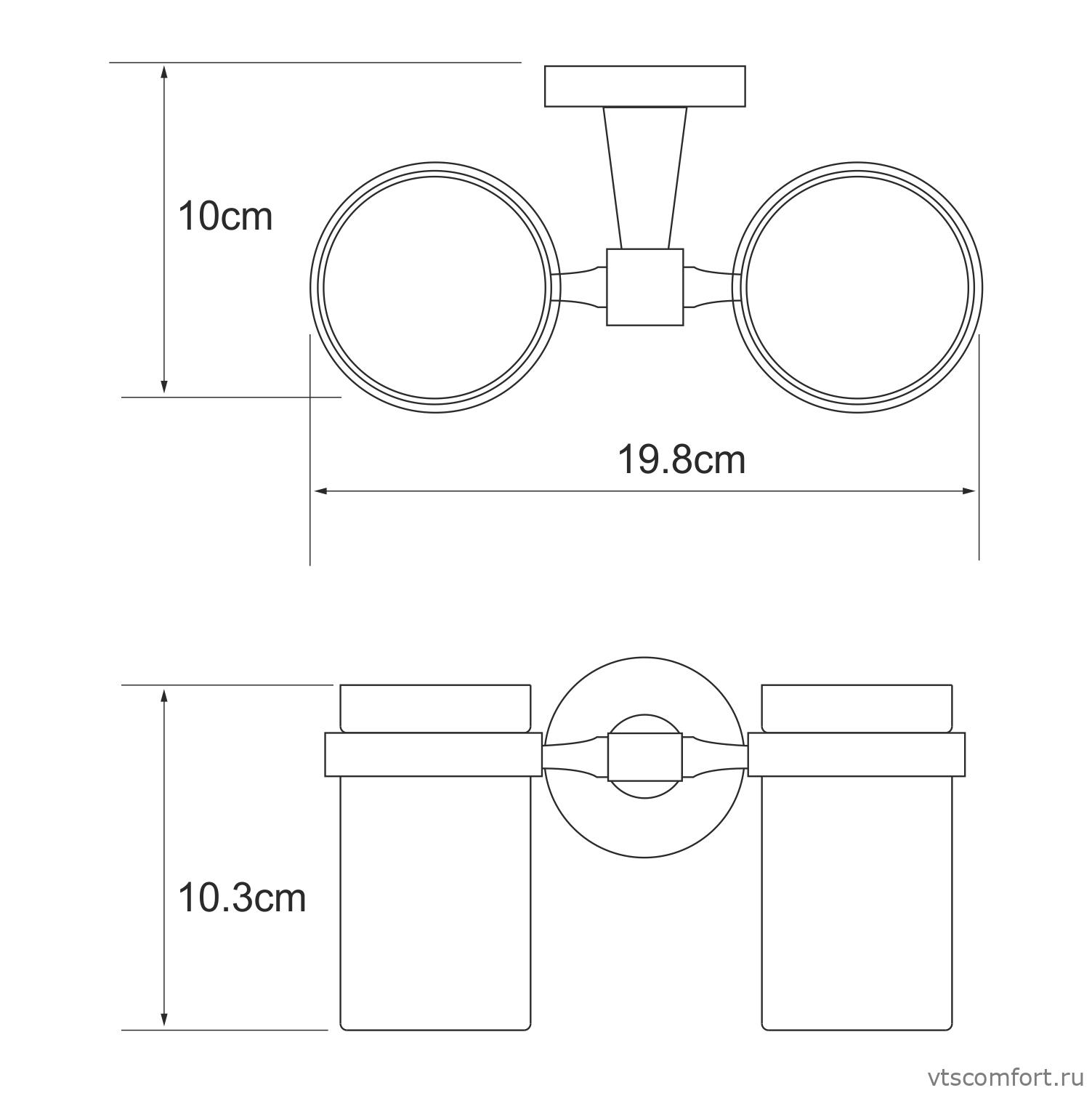 Фото WasserKraft Isen K-4028D Подстаканник двойной Изображение WasserKraft Isen K-4028D Подстаканник двойной
