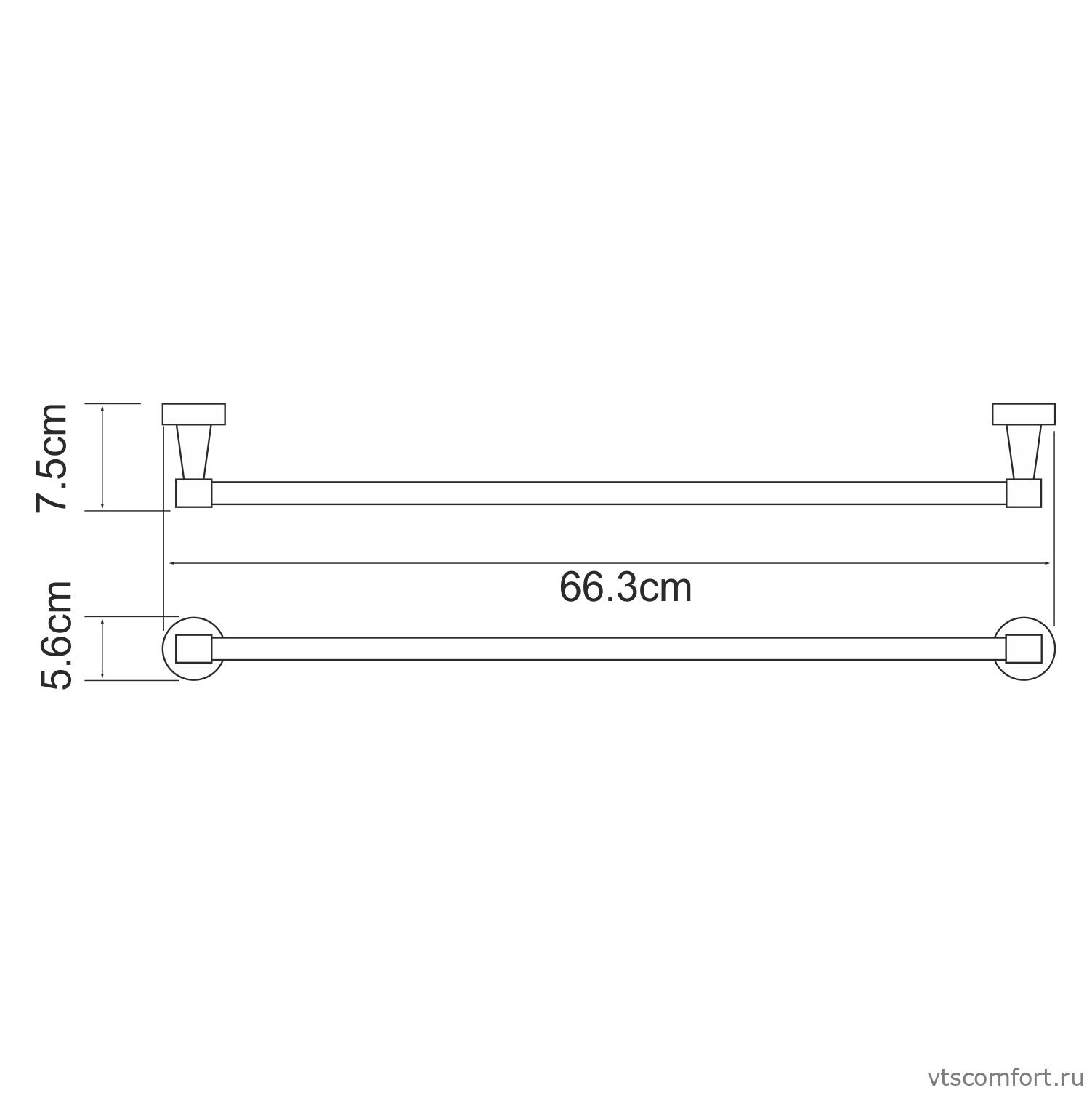 Фото WasserKraft Isen K-4030 Держатель полотенец одинарный Изображение WasserKraft Isen K-4030 Держатель полотенец одинарный