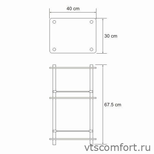 Фото WasserKraft K-4033 Напольная тройная полка Изображение WasserKraft K-4033 Напольная тройная полка