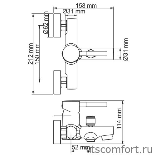 Фото WasserKraft Main 4101 Смеситель для ванны с коротким изливом Изображение WasserKraft Main 4101 Смеситель для ванны с коротким изливом
