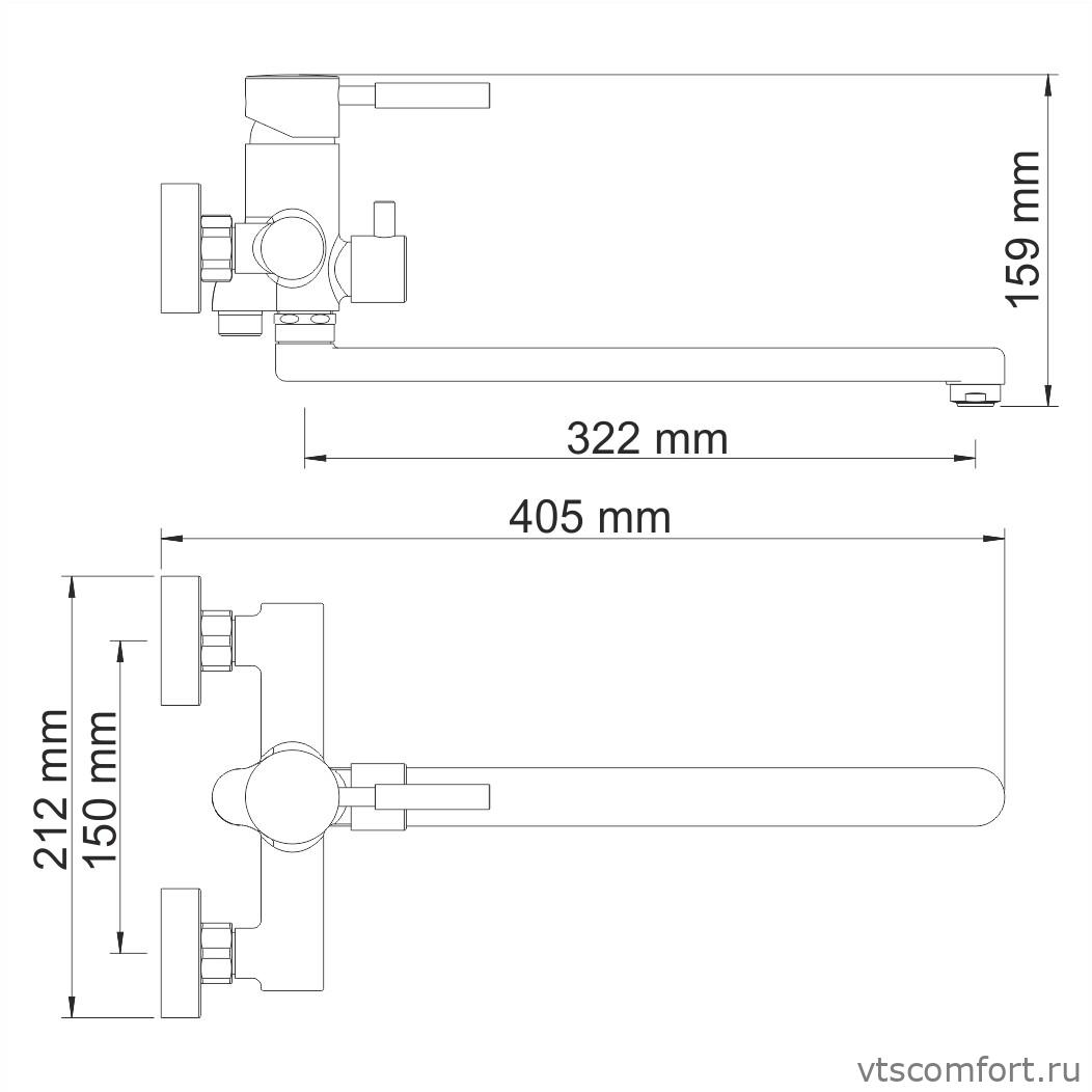 Фото WasserKraft Main 4102L Смеситель для ванны с длинным изливом Изображение WasserKraft Main 4102L Смеситель для ванны с длинным изливом