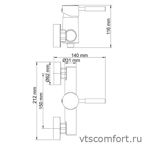 Фото WasserKraft Main 4102 Смеситель для душа Изображение WasserKraft Main 4102 Смеситель для душа