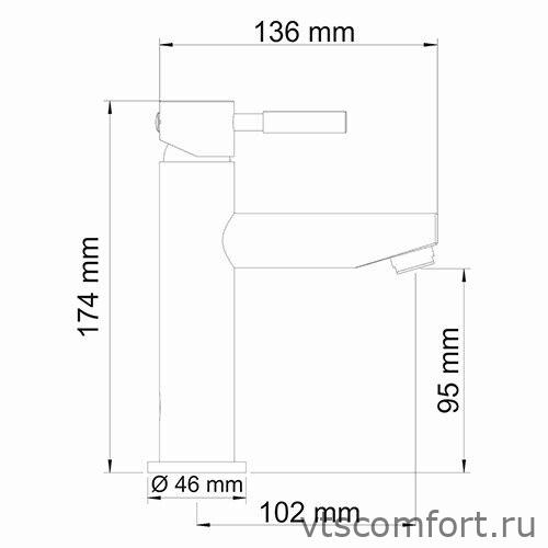 Фото WasserKraft Main 4104 Смеситель для умывальника Изображение WasserKraft Main 4104 Смеситель для умывальника
