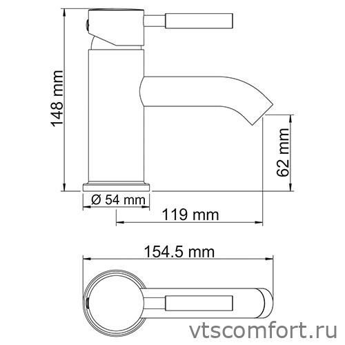 Фото WasserKraft Main 4105 Смеситель для умывальника Изображение WasserKraft Main 4105 Смеситель для умывальника