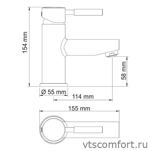 Фото WasserKraft Wern 4203 Смеситель для умывальника Изображение WasserKraft Wern 4203 Смеситель для умывальника