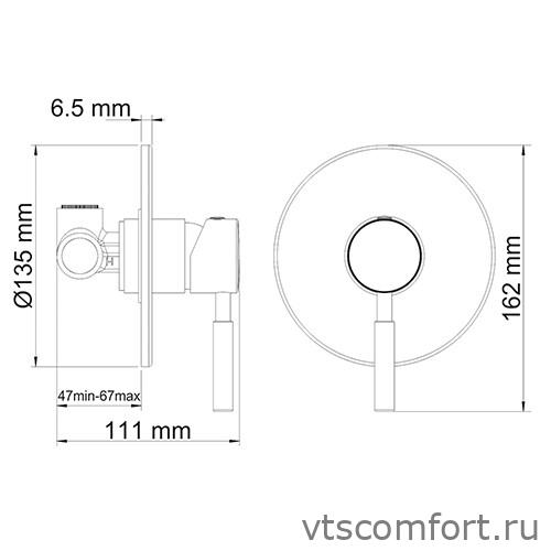 Фото WasserKraft Wern 4251 Смеситель для душа Изображение WasserKraft Wern 4251 Смеситель для душа