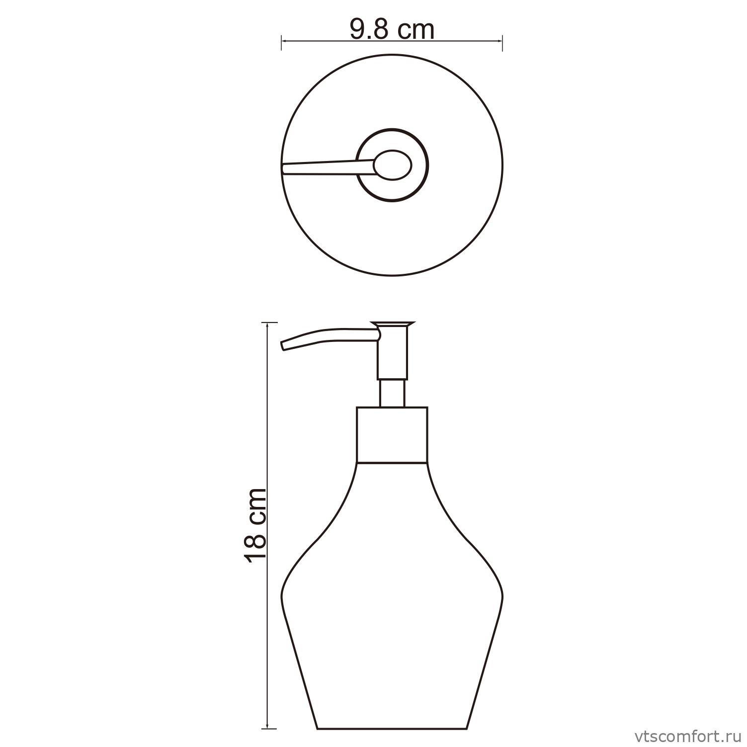 Фото WasserKraft Dinkel K-4699 Дозатор для жидкого мыла Изображение WasserKraft Dinkel K-4699 Дозатор для жидкого мыла
