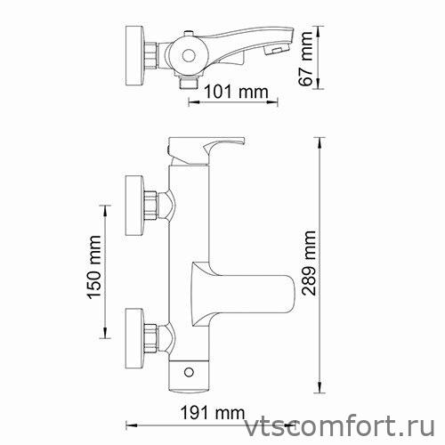 Фото WasserKraft Berkel 4801 Смеситель для ванны с коротким изливом Изображение WasserKraft Berkel 4801 Смеситель для ванны с коротким изливом