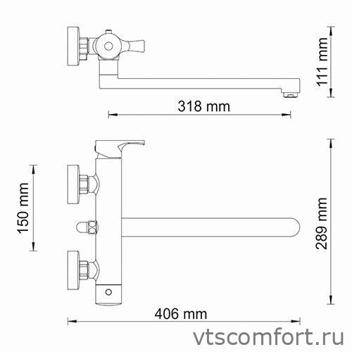 Фото WasserKraft Berkel 4802L Смеситель для ванны с длинным изливом Изображение WasserKraft Berkel 4802L Смеситель для ванны с длинным изливом