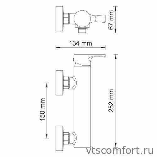 Фото WasserKraft Berkel 4802 Смеситель для душа Изображение WasserKraft Berkel 4802 Смеситель для душа