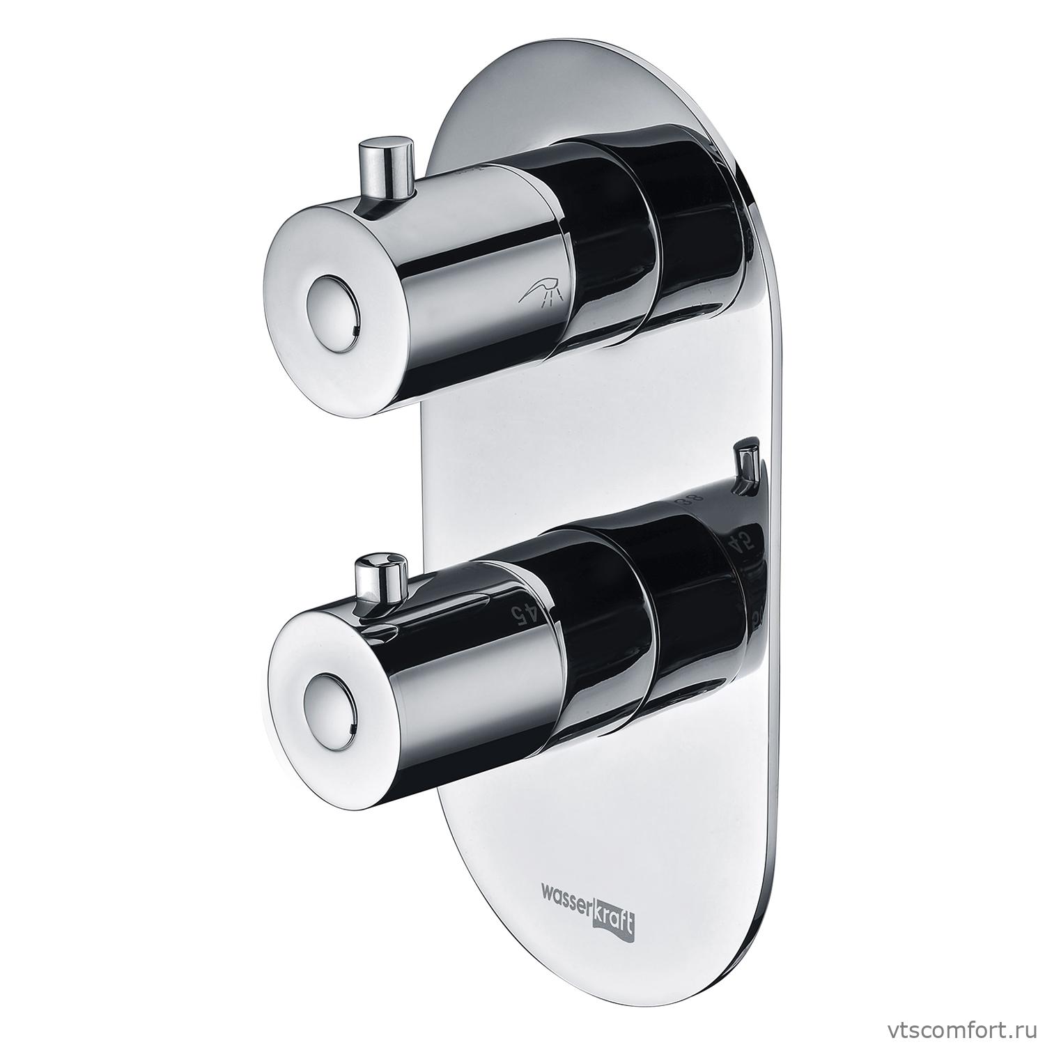 Фото WasserKraft Berkel 4833 Thermo Cмеситель для ванны и душа с термостатом Изображение WasserKraft Berkel 4833 Thermo Cмеситель для ванны и душа с термостатом