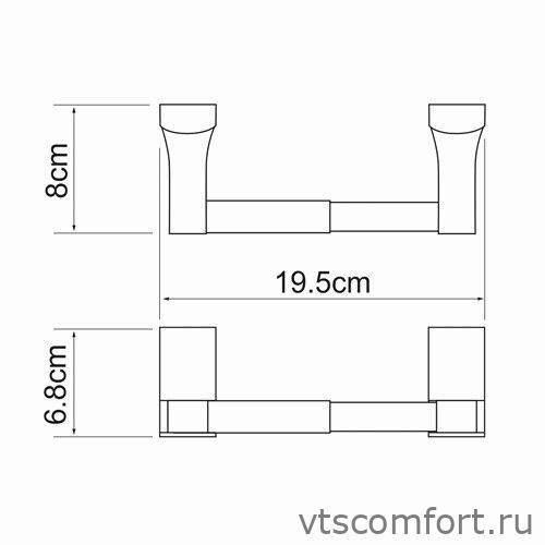Фото WasserKraft Leine K-5022 Держатель туалетной бумаги Изображение WasserKraft Leine K-5022 Держатель туалетной бумаги