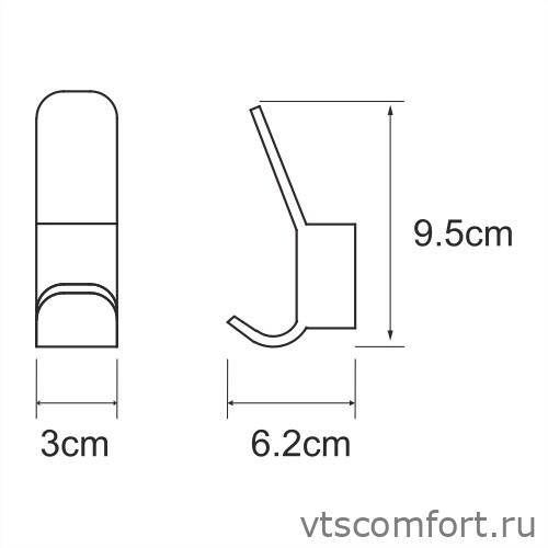 Фото WasserKraft Leine K-5023 Крючок для ванной Изображение WasserKraft Leine K-5023 Крючок для ванной