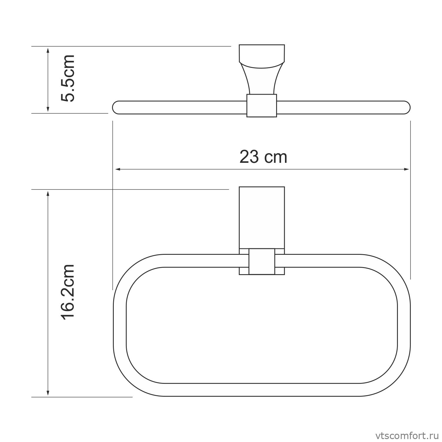 Фото WasserKraft Leine K-5060WHITE Держатель полотенец Изображение WasserKraft Leine K-5060WHITE Держатель полотенец