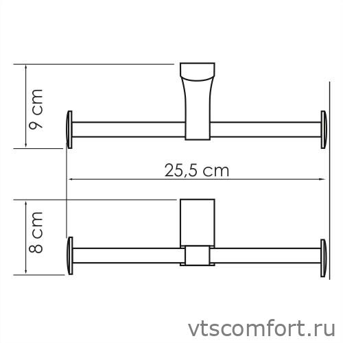 Фото WasserKraft Leine K-5096D Держатель туалетной бумаги двойной Изображение WasserKraft Leine K-5096D Держатель туалетной бумаги двойной