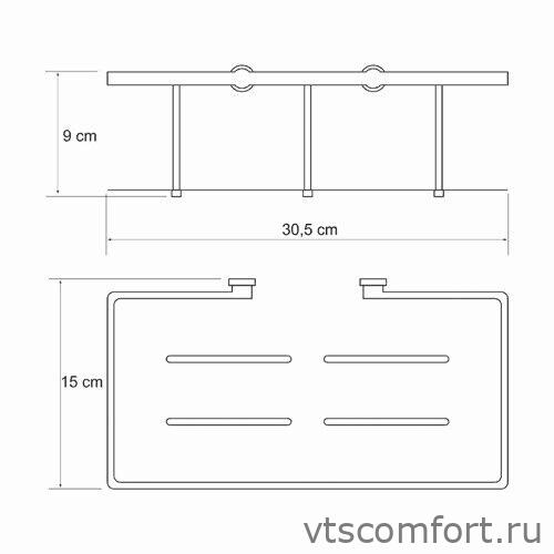 Фото WasserKraft K-511 Полка металлическая Изображение WasserKraft K-511 Полка металлическая