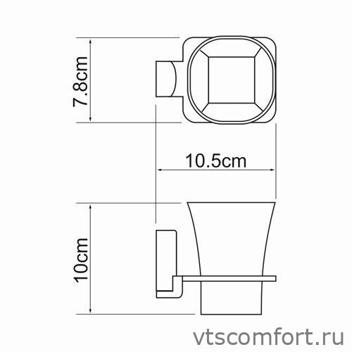 Фото WasserKraft Exter K-5228 Подстаканник одинарный Изображение WasserKraft Exter K-5228 Подстаканник одинарный