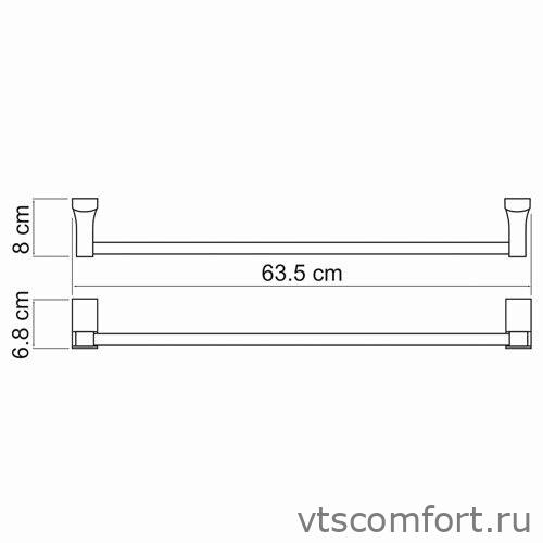 Фото WasserKraft Exter K-5230 Держатель полотенец одинарный Изображение WasserKraft Exter K-5230 Держатель полотенец одинарный
