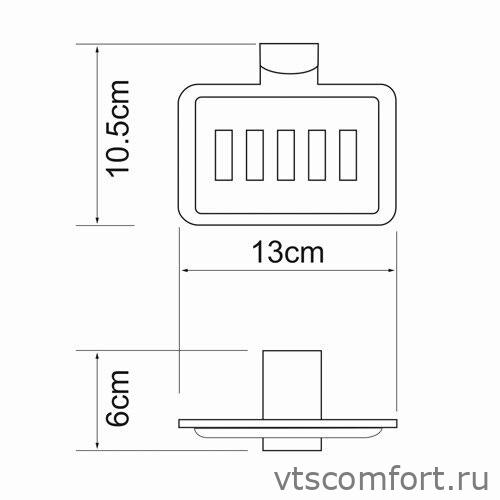 Фото WasserKraft Exter K-5269 Мыльница решетка Изображение WasserKraft Exter K-5269 Мыльница решетка