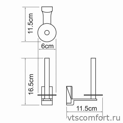Фото WasserKraft Exter K-5297 Держатель туалетной бумаги Изображение WasserKraft Exter K-5297 Держатель туалетной бумаги