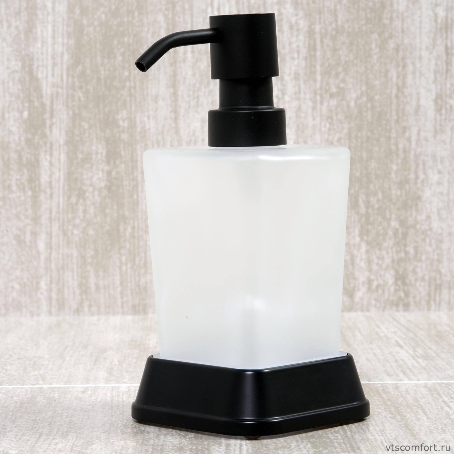 Фото WasserKraft Amper K-5499BLACK Дозатор для жидкого мыла Изображение WasserKraft Amper K-5499BLACK Дозатор для жидкого мыла