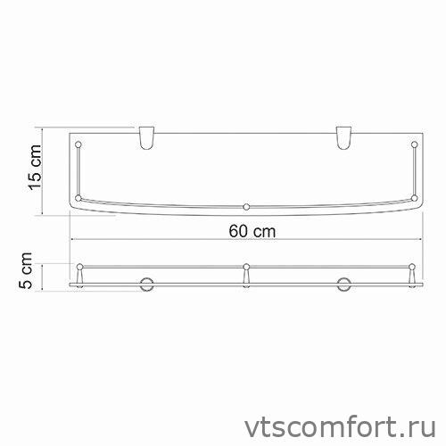 Фото WasserKraft K-555 Полка стеклянная Изображение WasserKraft K-555 Полка стеклянная