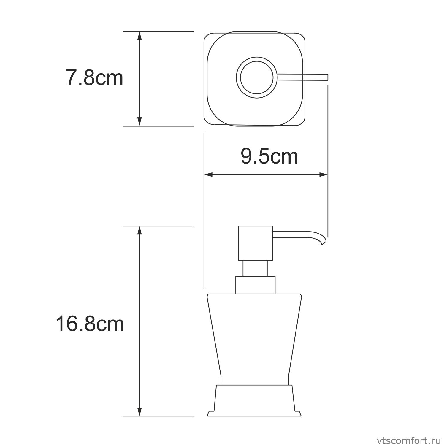 Фото WasserKraft Exter K-5599 Дозатор для жидкого мыла Изображение WasserKraft Exter K-5599 Дозатор для жидкого мыла