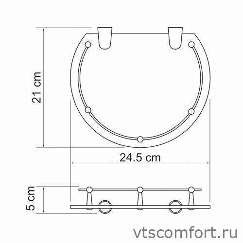 Фото WasserKraft K-566 Полка стеклянная Изображение WasserKraft K-566 Полка стеклянная