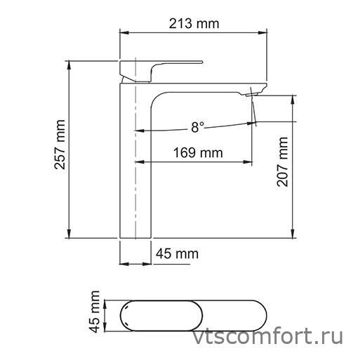 Фото WasserKraft Dinkel 5803H Смеситель для умывальника Изображение WasserKraft Dinkel 5803H Смеситель для умывальника