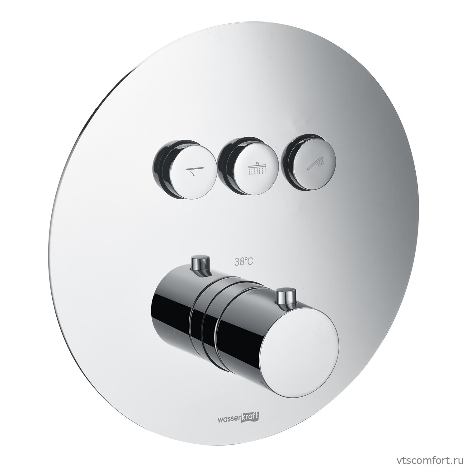 Фото WasserKraft Dinkel 5844 Thermo Смеситель для ванны и душа Изображение WasserKraft Dinkel 5844 Thermo Смеситель для ванны и душа