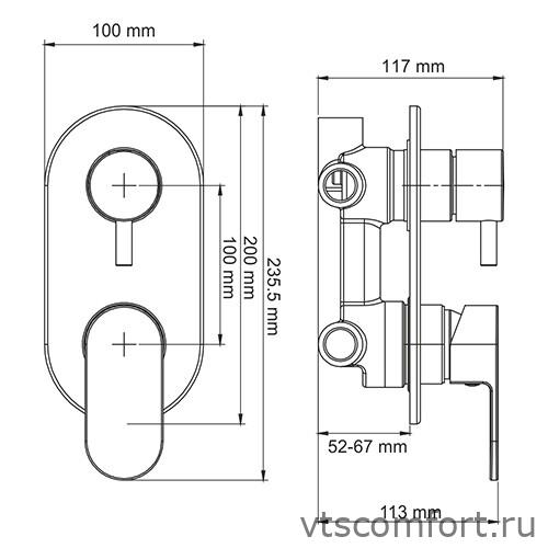Фото WasserKraft Dinkel 5871 Смеситель для ванны и душа Изображение WasserKraft Dinkel 5871 Смеситель для ванны и душа