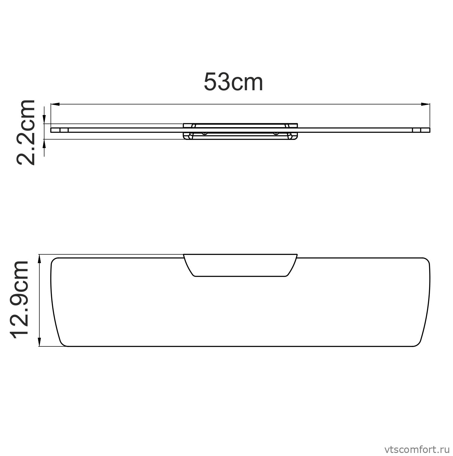Фото WasserKraft Aisch K-5924 Полка стеклянная Изображение WasserKraft Aisch K-5924 Полка стеклянная