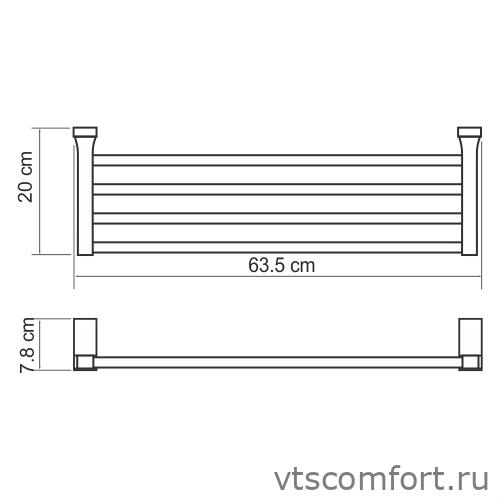 Фото WasserKraft Lopau K-6011 Полка для полотенец Изображение WasserKraft Lopau K-6011 Полка для полотенец