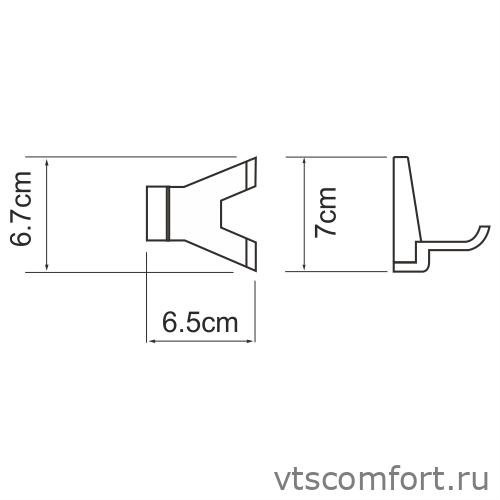 Фото WasserKraft Lopau K-6023D Крючок двойной Изображение WasserKraft Lopau K-6023D Крючок двойной