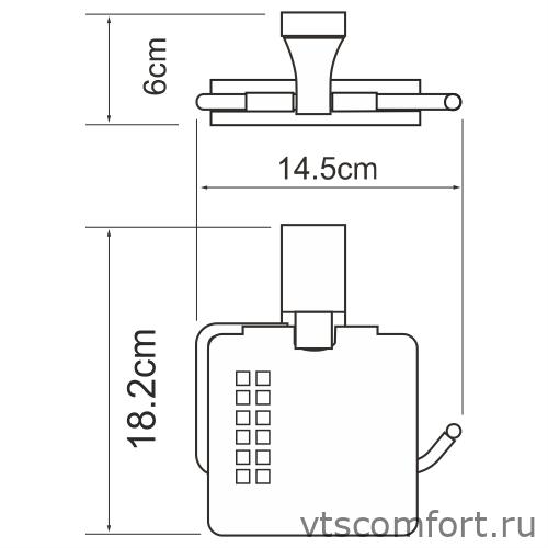 Фото WasserKraft Abens K-3225 Держатель туалетной бумаги Изображение WasserKraft Abens K-3225 Держатель туалетной бумаги