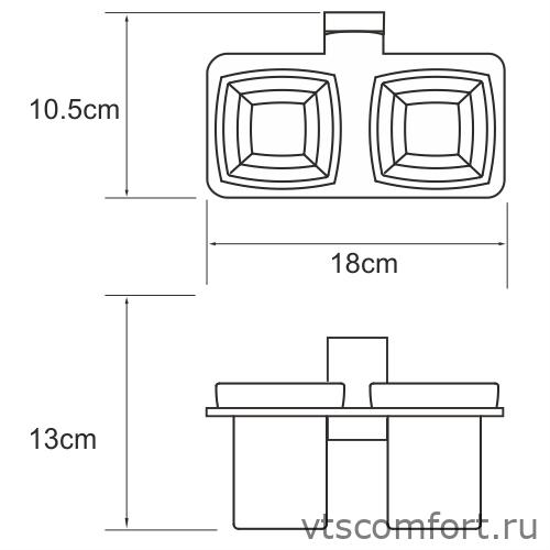 Фото WasserKraft Lopau K-6028D Подстаканник двойной Изображение WasserKraft Lopau K-6028D Подстаканник двойной