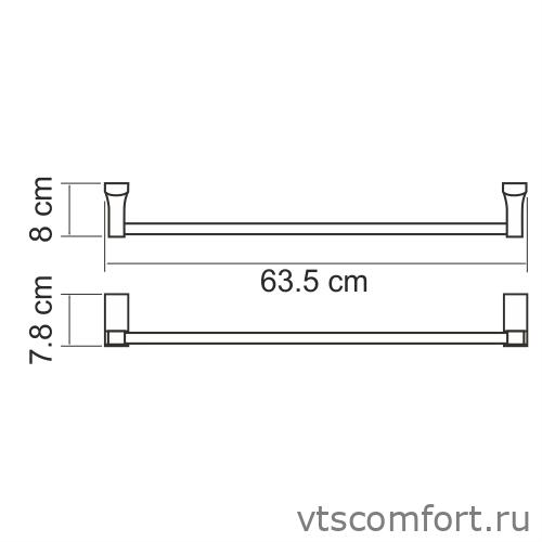 Фото WasserKraft Lopau K-6030 Держатель полотенец одинарный Изображение WasserKraft Lopau K-6030 Держатель полотенец одинарный