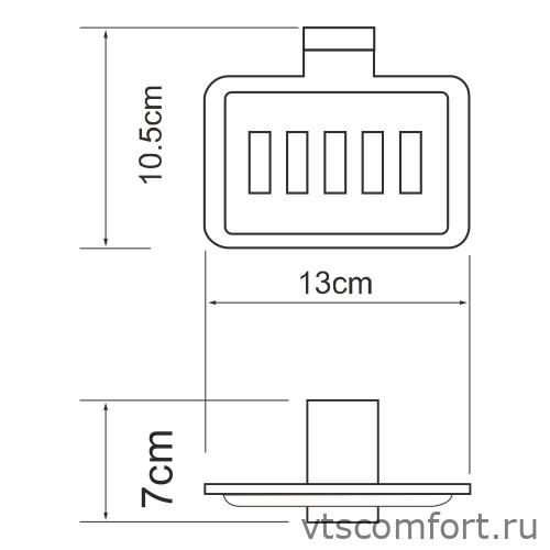 Фото WasserKraft Lopau K-6069 Мыльница решетка Изображение WasserKraft Lopau K-6069 Мыльница решетка