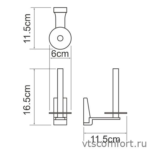 Фото WasserKraft Lopau K-6097 Держатель туалетной бумаги Изображение WasserKraft Lopau K-6097 Держатель туалетной бумаги
