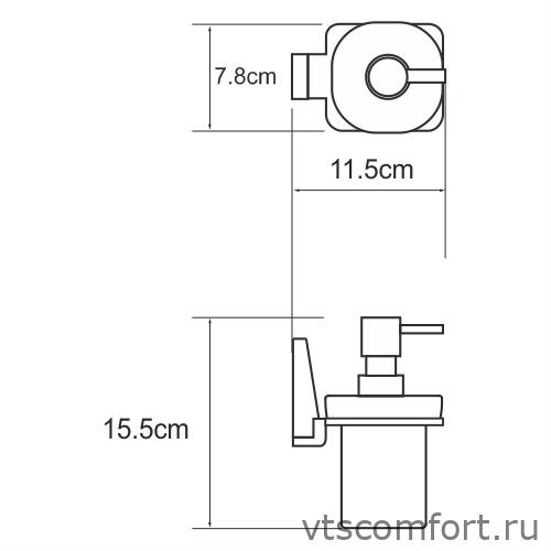 Фото WasserKraft Abens K-3299 Дозатор для жидкого мыла Изображение WasserKraft Abens K-3299 Дозатор для жидкого мыла
