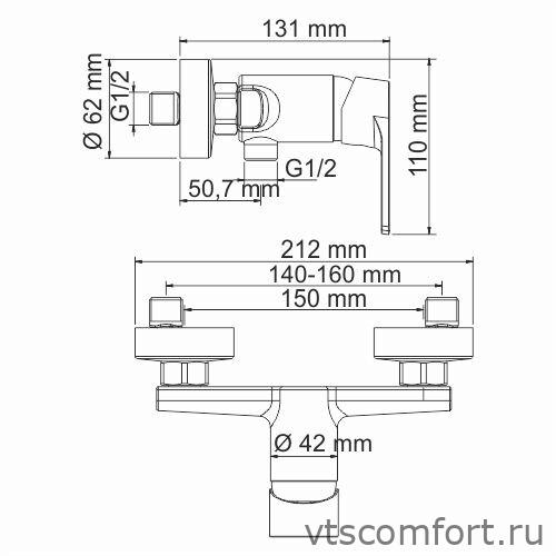 Фото WasserKraft Dill 6102 Смеситель для душа Изображение WasserKraft Dill 6102 Смеситель для душа