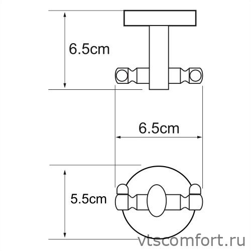 Фото WasserKraft Rhein K-6223D Крючок двойной Изображение WasserKraft Rhein K-6223D Крючок двойной