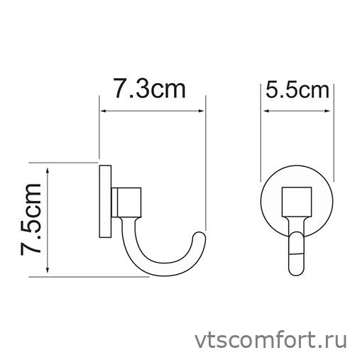 Фото WasserKraft Rhein K-6223 Крючок для ванной Изображение WasserKraft Rhein K-6223 Крючок для ванной
